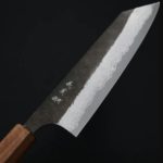 加藤義實 文化刀 170mm 青紙超級鋼 黑打墨流