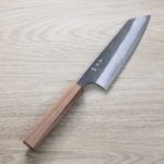 加藤義實 文化刀 170mm 青紙超級鋼 黑打墨流