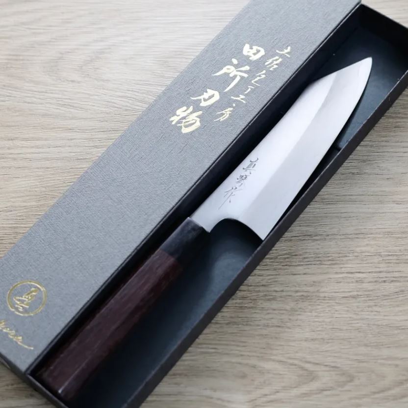 田所真琴 曲背切付三德刀 170mm 銀三鋼
