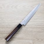 柳刃 210mm 白紙鋼 墨流 (1) 北岡英雄 柳刃 210mm 白紙鋼 墨流