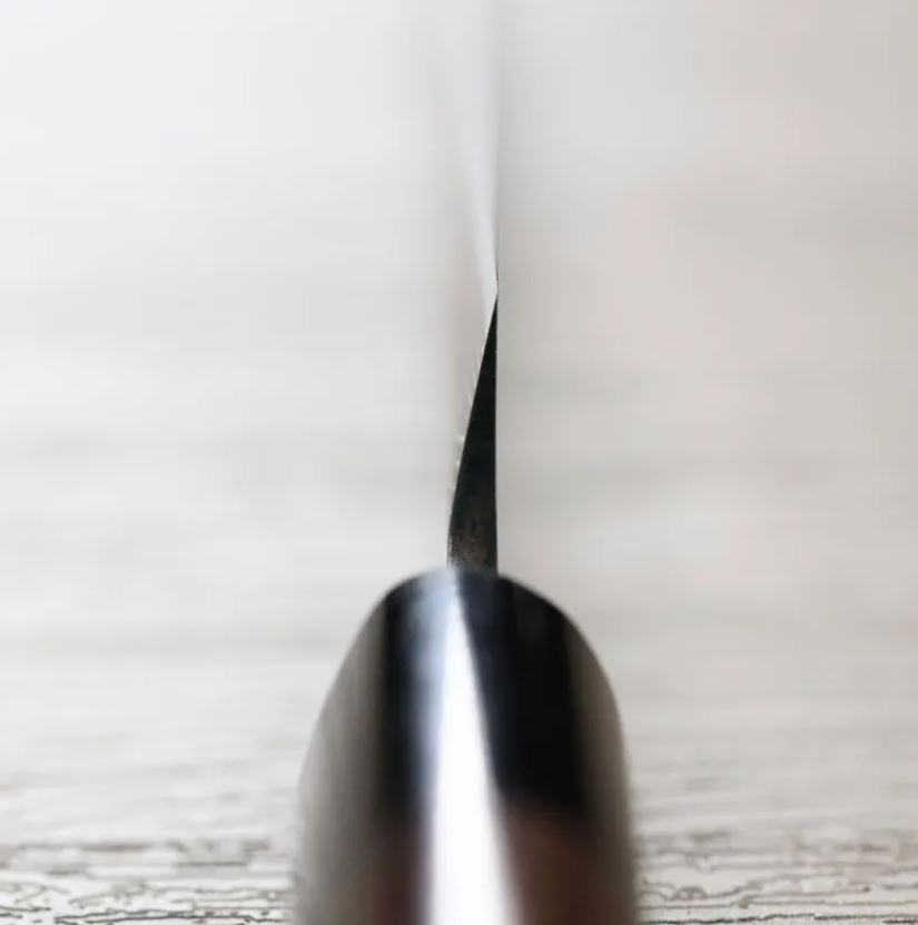 柳刃 210mm 白紙鋼 墨流 (4) 北岡英雄 柳刃 210mm 白紙鋼 墨流