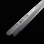 柳刃 210mm 白紙鋼 墨流 (5) 北岡英雄 柳刃 210mm 白紙鋼 墨流