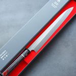 柳刃300mm 青二鋼 (2) 二唐刃物 柳刃300mm 青二鋼 水本燒