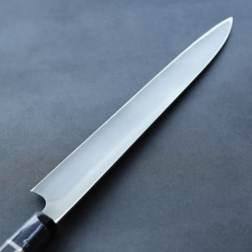 柳刃300mm 青二鋼 (4) 二唐刃物 柳刃300mm 青二鋼 水本燒