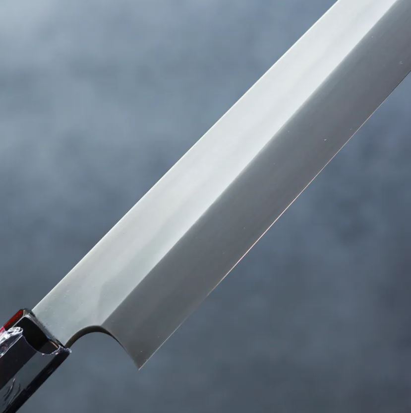 柳刃300mm 青二鋼 (6) 二唐刃物 柳刃300mm 青二鋼 水本燒