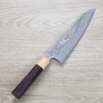 佐治武士 牛刀 210mm VG10W鋼 黑金大馬士革/紫檀柄