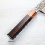 牛刀 210mm (3) 佐治武士 牛刀 210mm VG10W鋼 黑金大馬士革 黑檀柄