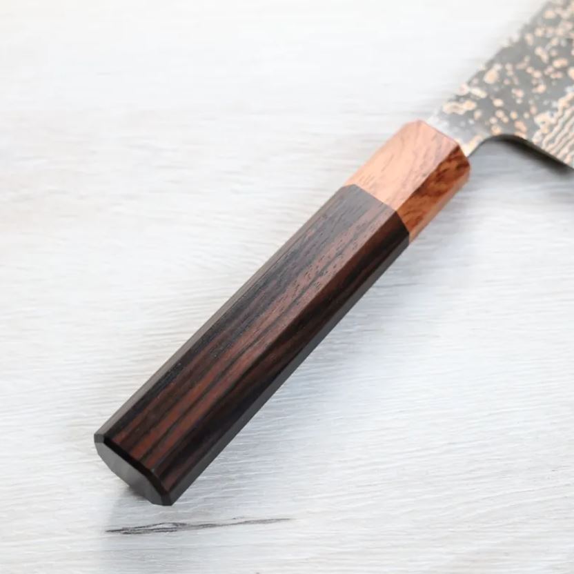 牛刀 210mm (3) 佐治武士 牛刀 210mm VG10W鋼 黑金大馬士革 黑檀柄