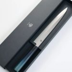 白紙鋼 左手付鞘 (2) 藍包丁 柳刃 240mm 白紙鋼 左手/付鞘