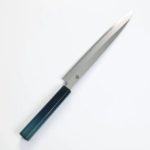 白紙鋼 左手付鞘 (3) 藍包丁 柳刃 240mm 白紙鋼 左手/付鞘