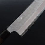 菜切 165mm 青紙超級鋼 (1) 二唐刃物 菜切 165mm 青紙超級鋼 柳葉磨鎚目