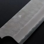 菜切 165mm 青紙超級鋼 (2) 二唐刃物 菜切 165mm 青紙超級鋼 柳葉磨鎚目