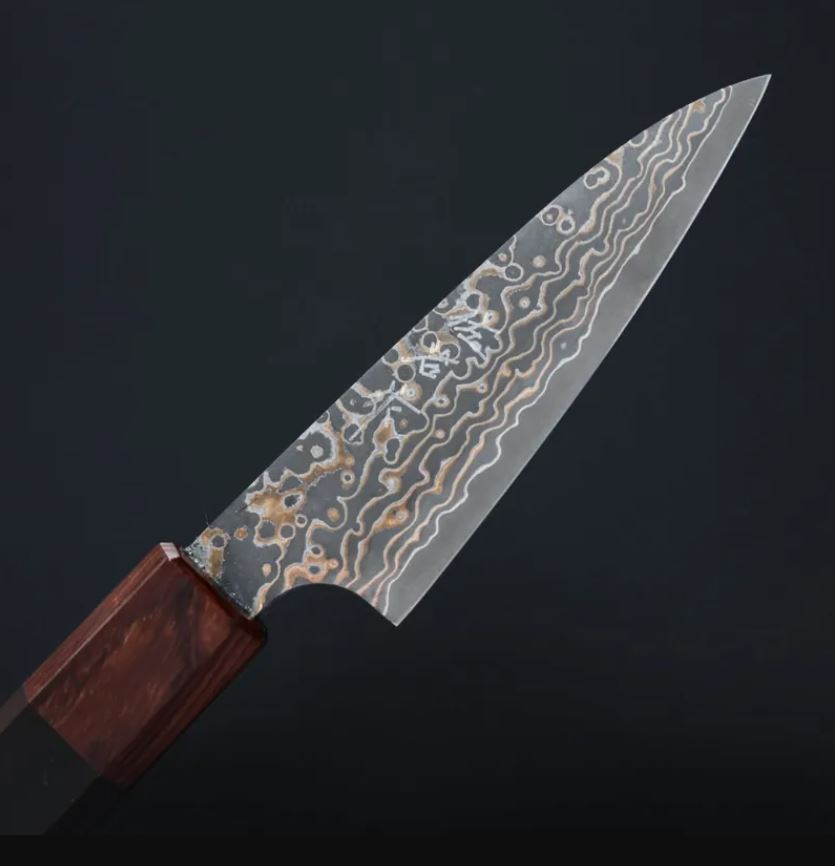 蔬果刀 90mm (5) 佐治武士 蔬果刀 90mm VG1W0鋼 黑金大馬士革