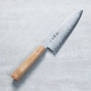関龍作 三德 180mm VG10鋼 33層大馬士革 和柄