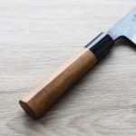 三德 180mm 青紙鋼 黑打雲隱 (2) 土佐打刃物 初心 三德 180mm 青紙鋼 黑打雲隱