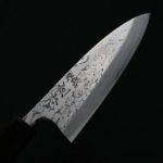 初心x彌氏良寬 出刃 150mm 青紙鋼 墨流