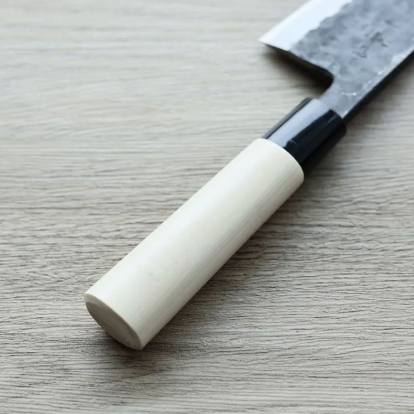 一徹 出刃 165mm 白紙鋼 黑打/左手用