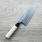 一徹 出刃 165mm 白紙鋼 黑打/左手用