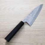 初心x彌氏良寬 出刃 180mm 青紙鋼 墨流