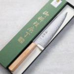 切付牛刀 180mm VG10鋼 33層大馬士革 和柄 (2) 関龍作 切付牛刀 180mm VG10鋼 33層大馬士革 和柄