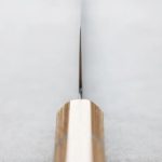 切付牛刀 180mm VG10鋼 33層大馬士革 和柄 (4) 関龍作 切付牛刀 180mm VG10鋼 33層大馬士革 和柄