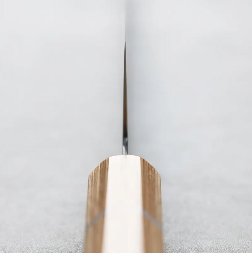 切付牛刀 180mm VG10鋼 33層大馬士革 和柄 (4) 関龍作 切付牛刀 180mm VG10鋼 33層大馬士革 和柄