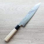 切付牛刀 240mm ZDP189粉末HSS鋼 大馬士革 (1) 佑成 切付牛刀 240mm ZDP189粉末HSS鋼 大馬士革/窄版