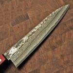 日本手工鍛造 黑鎳染 210mm 牛刀 大馬士革紋 R2粉末鋼