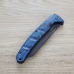 黑崎優 折疊刀 100mm 黑染 SG2粉末HSS鋼 藍綠/付皮套