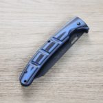 折疊刀 100mm 黑染 SG2粉末HSS鋼 藍 (2) 黑崎優 折疊刀 100mm 黑染 SG2粉末HSS鋼 藍/付皮套