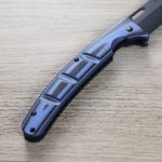折疊刀 100mm 黑染 SG2粉末HSS鋼 藍 (3) 黑崎優 折疊刀 100mm 黑染 SG2粉末HSS鋼 藍/付皮套
