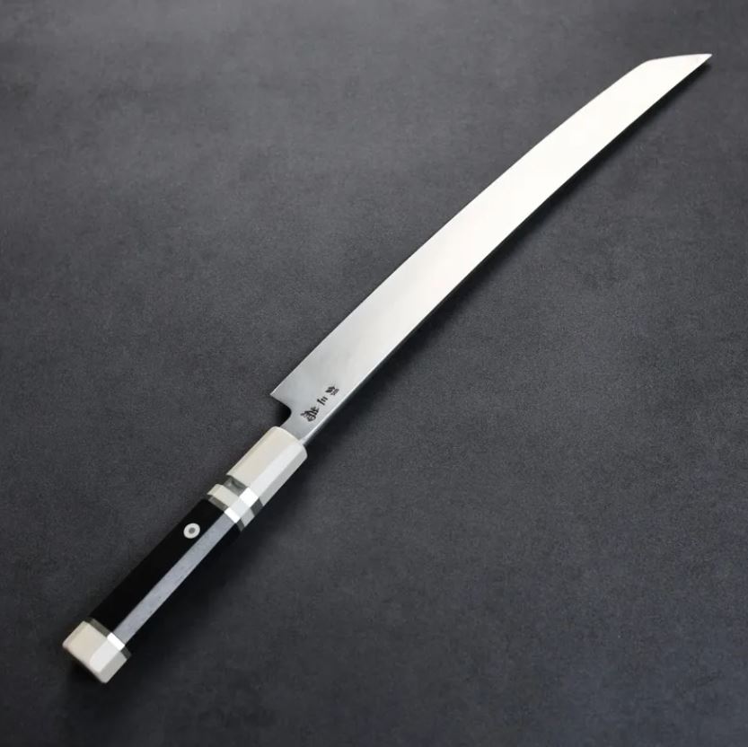 柳刃(先丸) 33cm 銀三 堺實光 銀座 銀三】 先丸刺身 | 包丁通販なら明治33年創業の大阪 堺の實