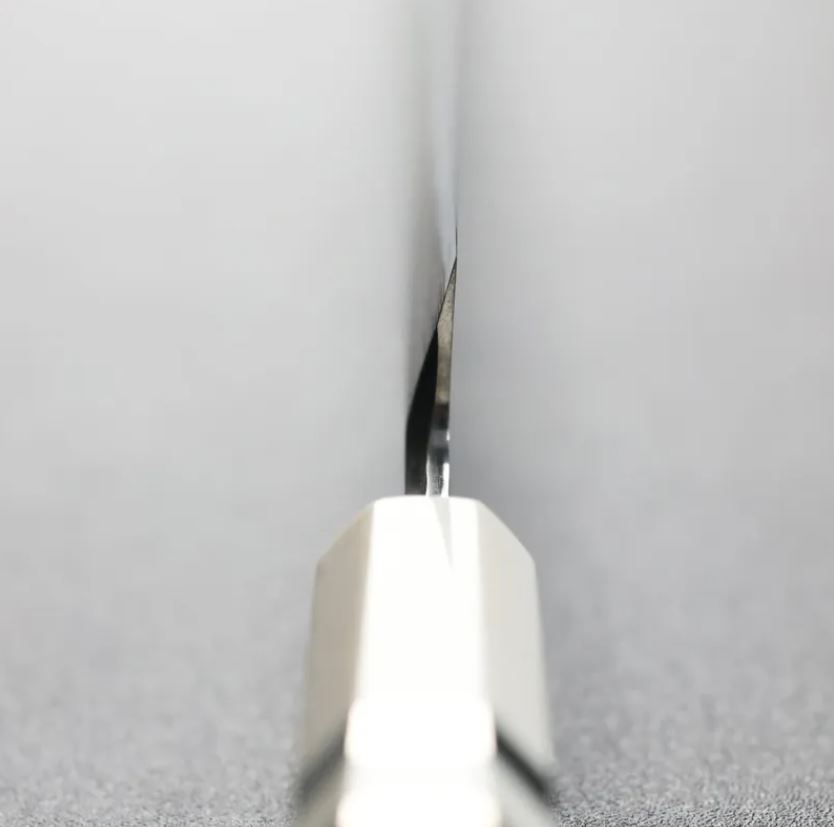 堺孝行 斬月 曲背先丸柳刃 300mm 銀三鋼 炎天龍 大馬士革/付鞘