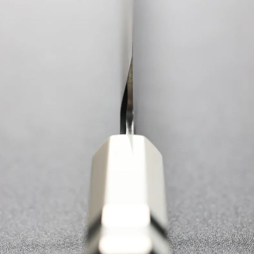 曲背先丸柳刃 330mm 銀三鋼 (5) 堺孝行 斬月 曲背先丸柳刃 330mm 銀三鋼 炎天龍 大馬士革/付鞘