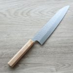 牛刀 210mm SG2 櫻花鎚目 (1) 黑崎真 牛刀 210mm SG2粉末HSS鋼 櫻花鎚目