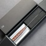 牛排刀二崩 100mm ATS314 (2) 龍泉刃物 寄木細工 牛排刀/二崩 100mm ATS314 63層大馬士革