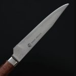 牛排刀二崩 100mm ATS314 (5) 龍泉刃物 寄木細工 牛排刀/二崩 100mm ATS314 63層大馬士革