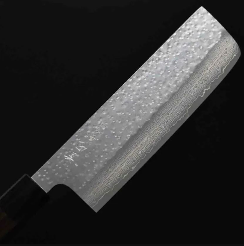 菜切 165mm VG7鋼 鎚目大馬士革 (5) 黑崎真 菜切 165mm VG7鋼 鎚目大馬士革