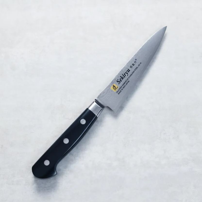 関龍作 蔬果刀 120mm VG10鋼 33層大馬士革 洋柄