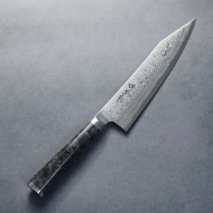 龍泉刃物 煌黑龍 牛刀 210mm SG2粉末HSS鋼 99層鎳染大馬士革