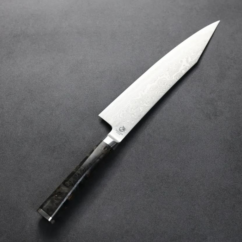 龍泉刃物 煌黑龍 牛刀 210mm (4) 龍泉刃物 煌黑龍 牛刀 210mm SG2粉末HSS鋼 99層鎳染大馬士革