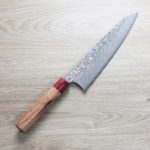 加藤義實 牛刀 240mm SG2粉末HSS鋼 鎳染大馬士革 (2) 加藤義實 牛刀 240mm SG2粉末HSS鋼 鎳染大馬士革