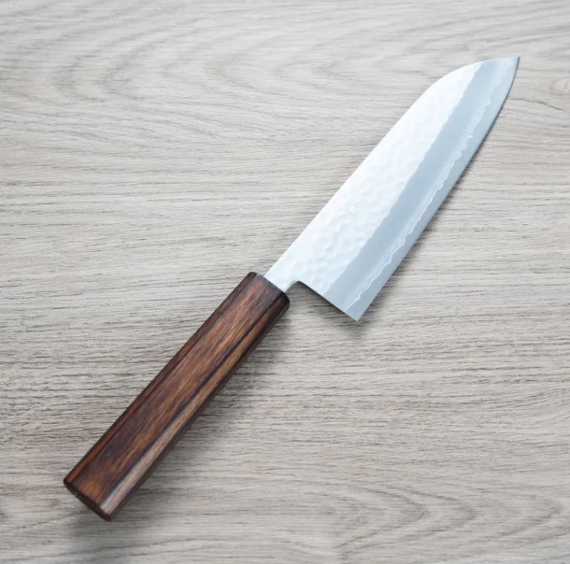 三德刀 170mm VG1鋼 鎚目 樫木和柄 (1) 增谷訓生 三德刀 170mm VG1鋼 鎚目 樫木和柄