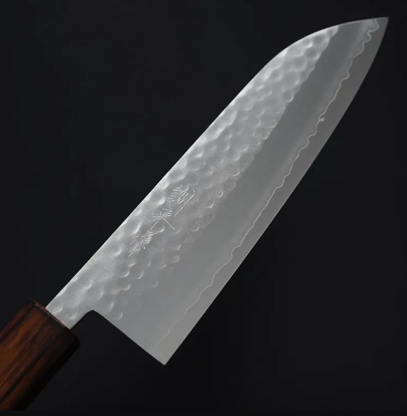三德刀 170mm VG1鋼 鎚目 樫木和柄 (5) 增谷訓生 三德刀 170mm VG1鋼 鎚目 樫木和柄