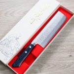 寬版菜切 165mm VG10鋼 彩流 藍柄 (1) 增谷訓生 寬版菜切 165mm VG10鋼 彩流 藍柄