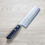 寬版菜切 165mm VG10鋼 彩流 藍柄 (5) 增谷訓生 寬版菜切 165mm VG10鋼 彩流 藍柄