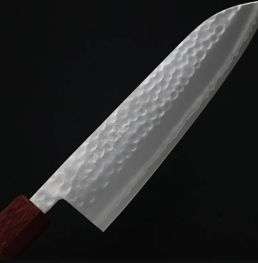 牛刀 180mm VG1鋼 鎚目 和柄 (1) 增谷訓生 牛刀 180mm VG1鋼 鎚目 和柄