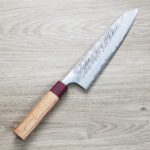 黑崎優 風神 牛刀 240mm VG10鋼 墨流寬柄 (1) 黑崎優 風神 牛刀 240mm VG10鋼 墨流/寬柄