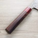 佐治武士 牛刀 240mm VG10鋼 黑染霓虹大馬士革 紫檀八角柄