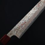 佐治武士 筋引 270mm VG10鋼 黑染霓虹大馬士革 紫檀柄